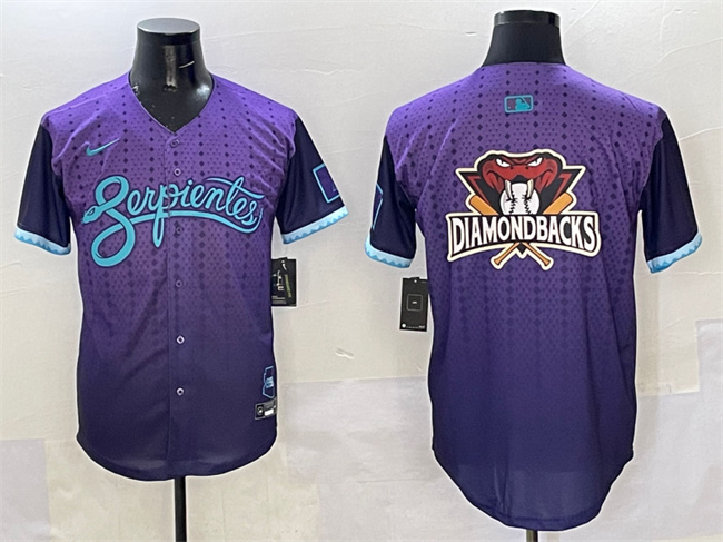 Men's Arizona D-Backs Team Big Logo Purple 2025 City Connect Limited Stitched Baseball Jersey