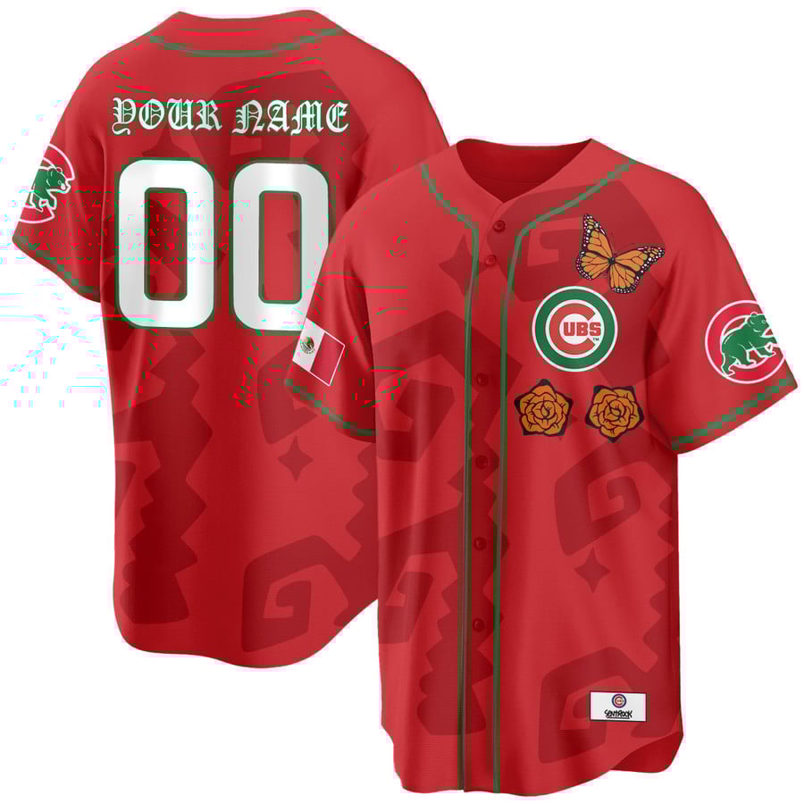Chicago Cubs Xicago Mexican Heritage Custom Vapor Stitched Baseball Jersey Red