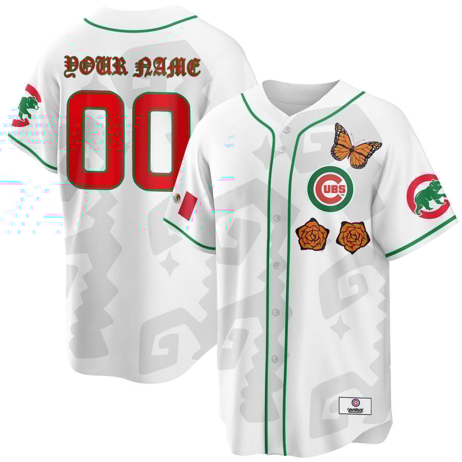 Chicago Cubs Xicago Mexican Heritage Custom Vapor Stitched Baseball Jersey White