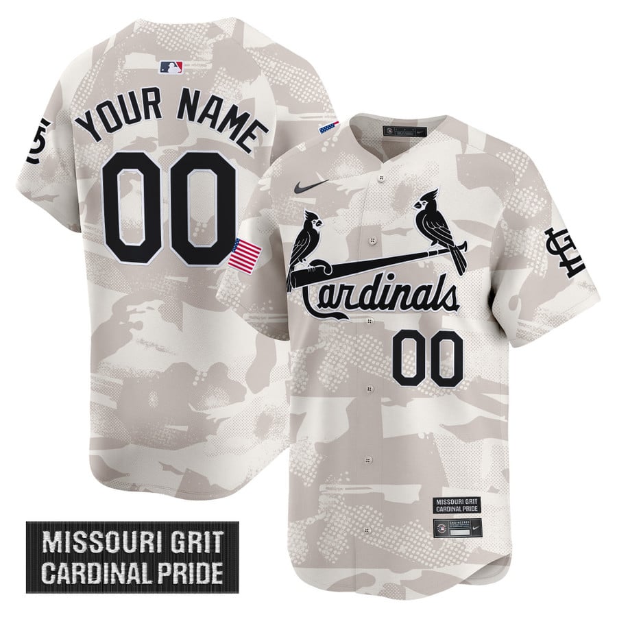 St. Louis Cardinals 2025 Armed Forces Day Custom Nike Limited Stitched MLB Jersey Camo