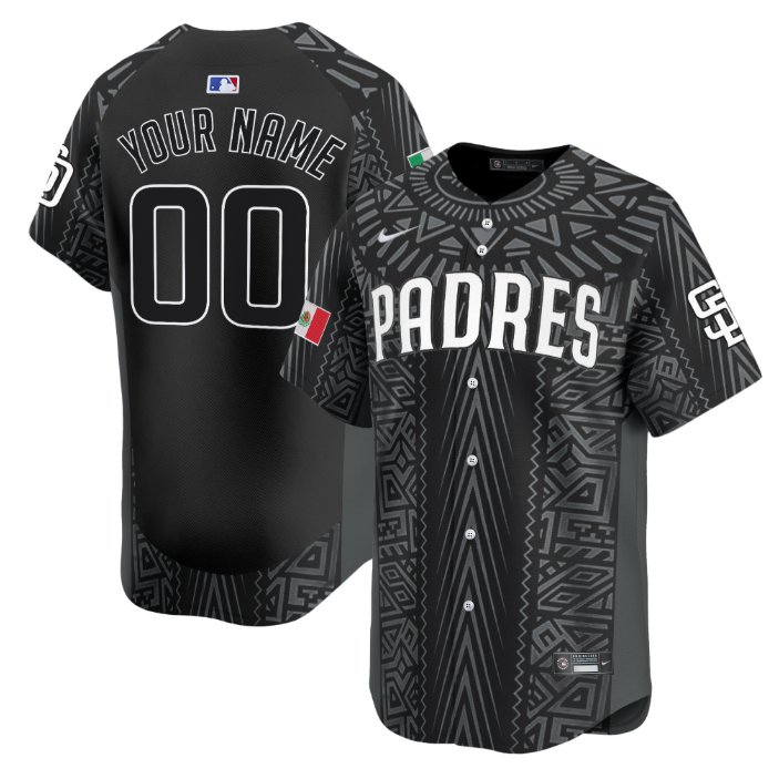 San Diego Padres 2025 Mexican Heritage Custom Nike Limited Stitched MLB Baseball Jersey Black