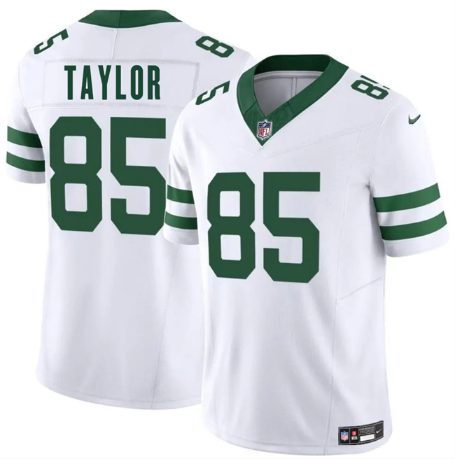 Men's New York Jets #85 Mason Taylor White 2025 Draft F.U.S.E. Vapor Limited Stitched Jersey