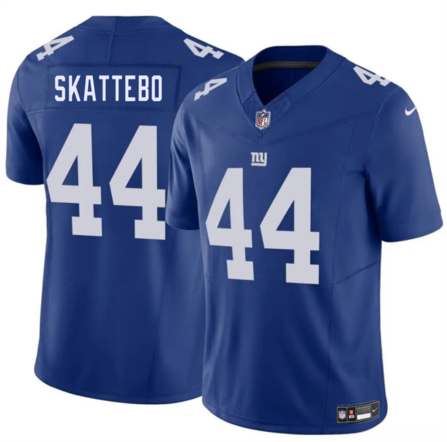 Men's New York Giants #44 Cam Skattebo Blue 2025 Draft F.U.S.E. Vapor Limited Stitched Jersey