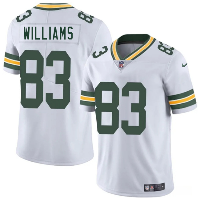 Men's Green Bay Packers #83 Savion Williams White 2025 Draft Vapor Limited Stitched Football Jersey