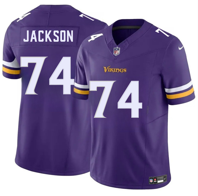 Youth Minnesota Vikings #74 Donovan Jackson Purple 2025 Draft F.U.S.E. Vapor Limited Stitched Jersey