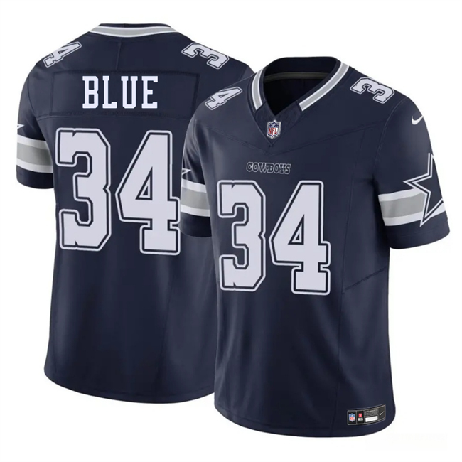 Youth Dallas Cowboys #34 Jaydon Blue Navy 2025 F.U.S.E Draft Vapor Limited Stitched Football Jersey