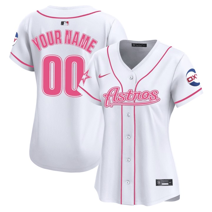 Women's Houston Astros White Nike Limited Custom Jersey - All Stitched