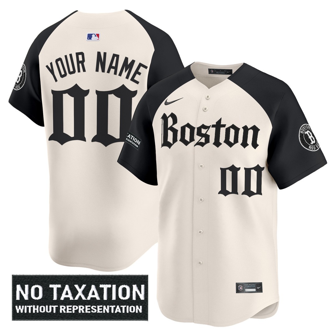 Custom Boston Red Sox Retro Newspaper Edition Vapor Limited Stitched Jersey Alternate
