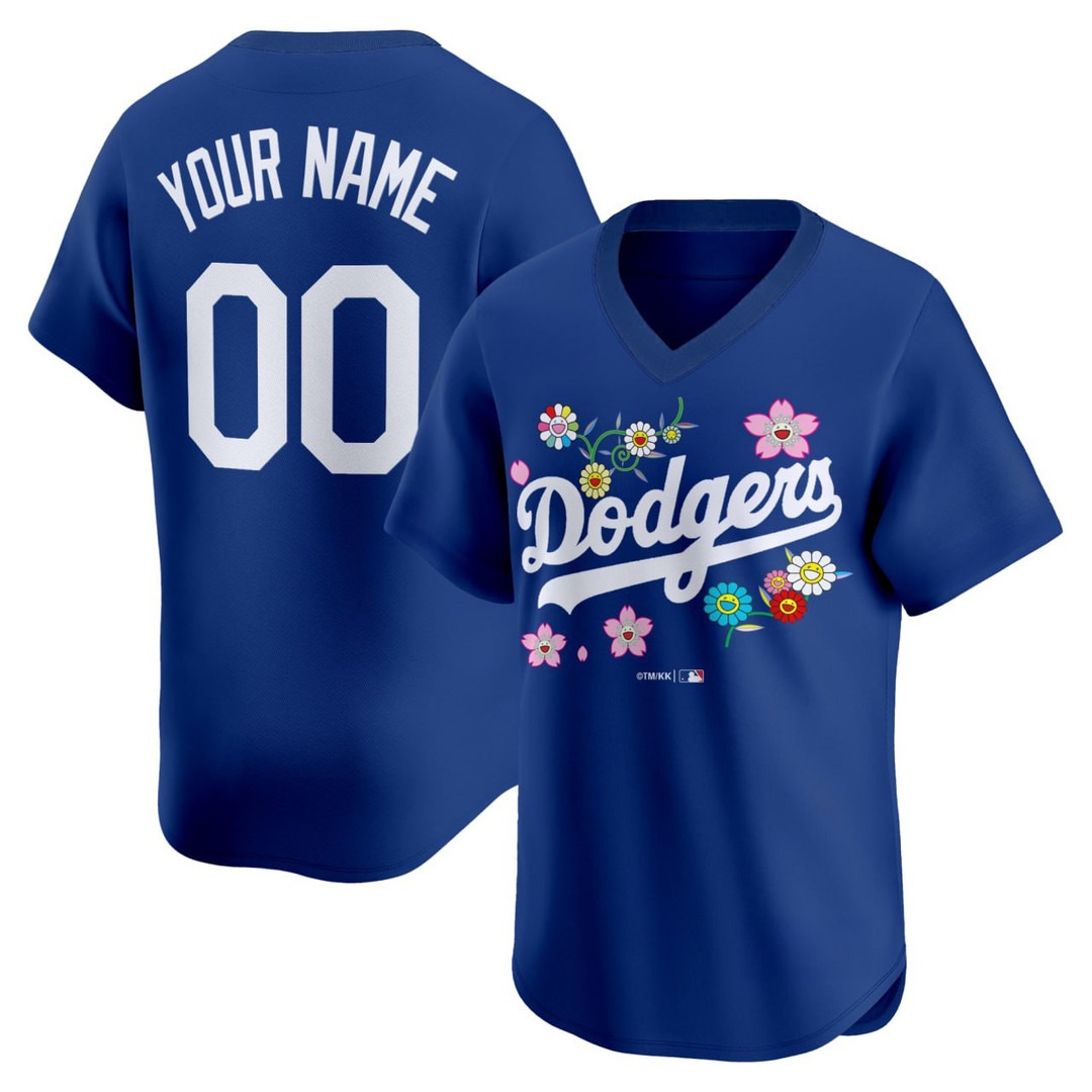 Los Angeles Dodgers Royal Blue Custom Jersey - Stitched
