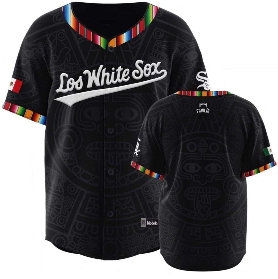 Men's Los White Sox Black Stitched Baseball Jersey