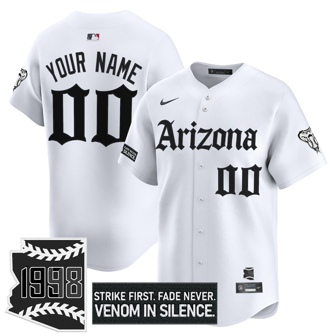 Arizona Diamondbacks 'Gothic Desert Fang Edition' Vapor Premier Limited Custom Jersey White - All Stitched