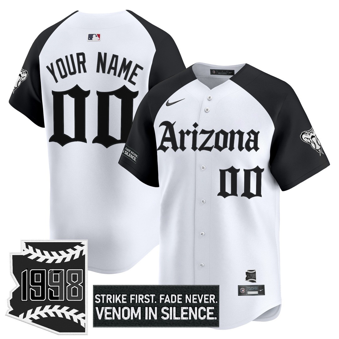 Arizona Diamondbacks 'Gothic Desert Fang Edition' Vapor Premier Limited Custom Jersey White Alternate - All Stitched