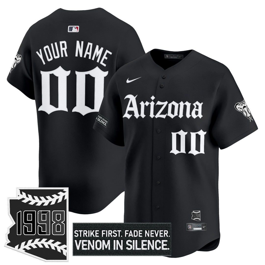 Arizona Diamondbacks 'Gothic Desert Fang Edition' Vapor Premier Limited Custom Jersey Black - All Stitched