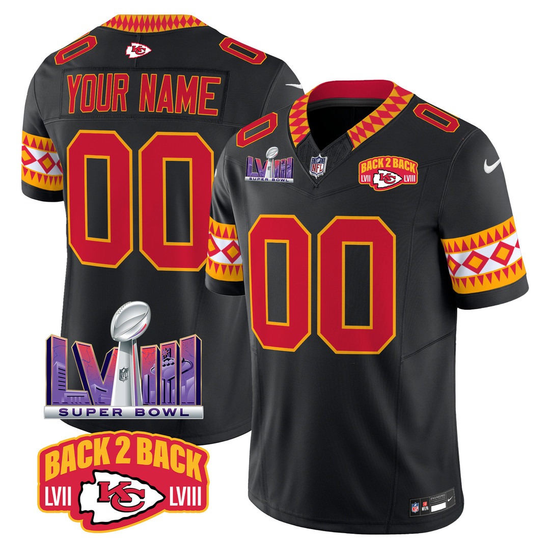 Chiefs Special F.U.S.E. Vapor Limited Custom Jersey Black - All Stitched