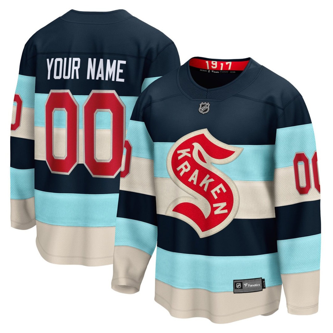 Seattle Kraken Winter Classic Custom Jersey - All Stitched