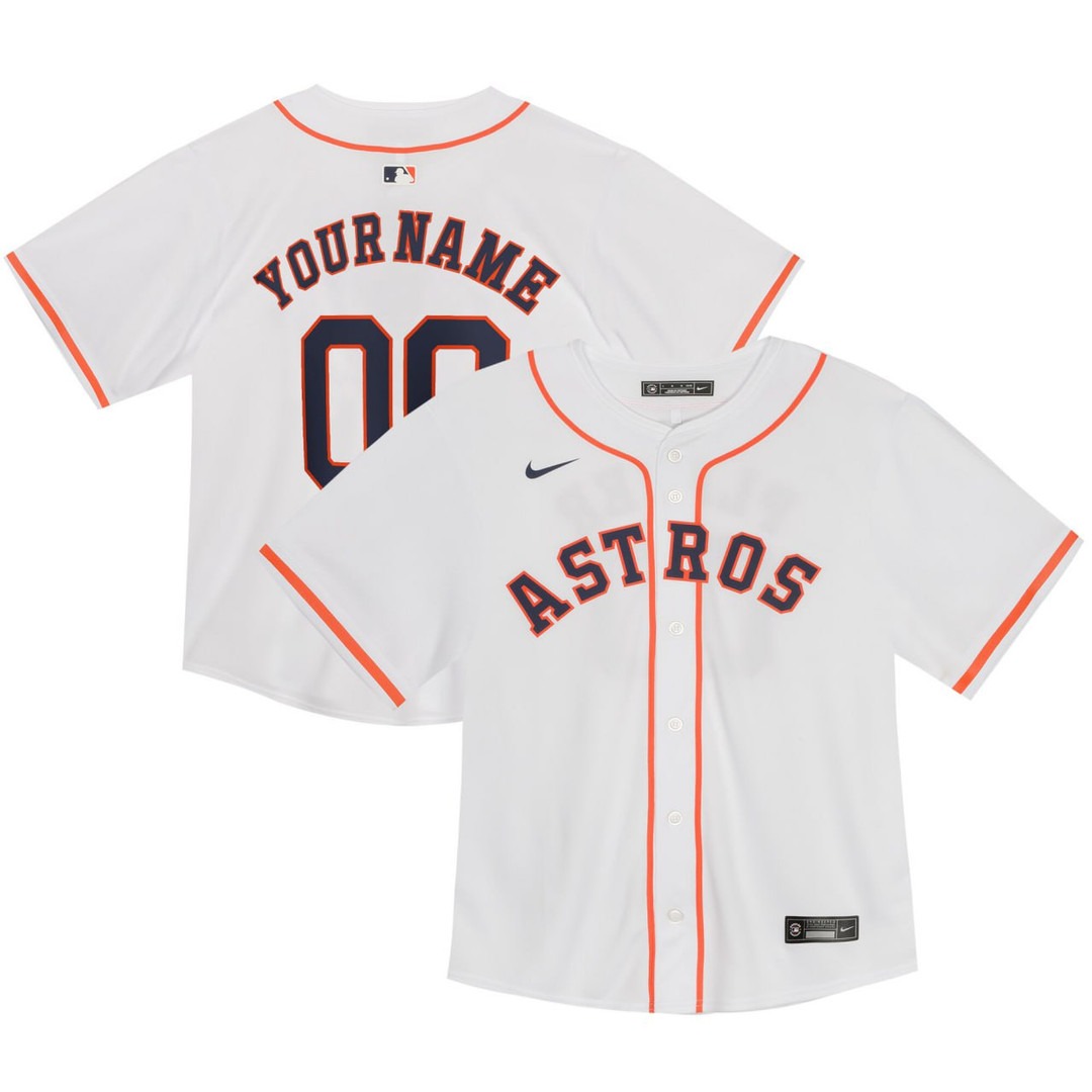 Toddler's Baby Houston Astros White Baseball Custom Jersey - All Stitched