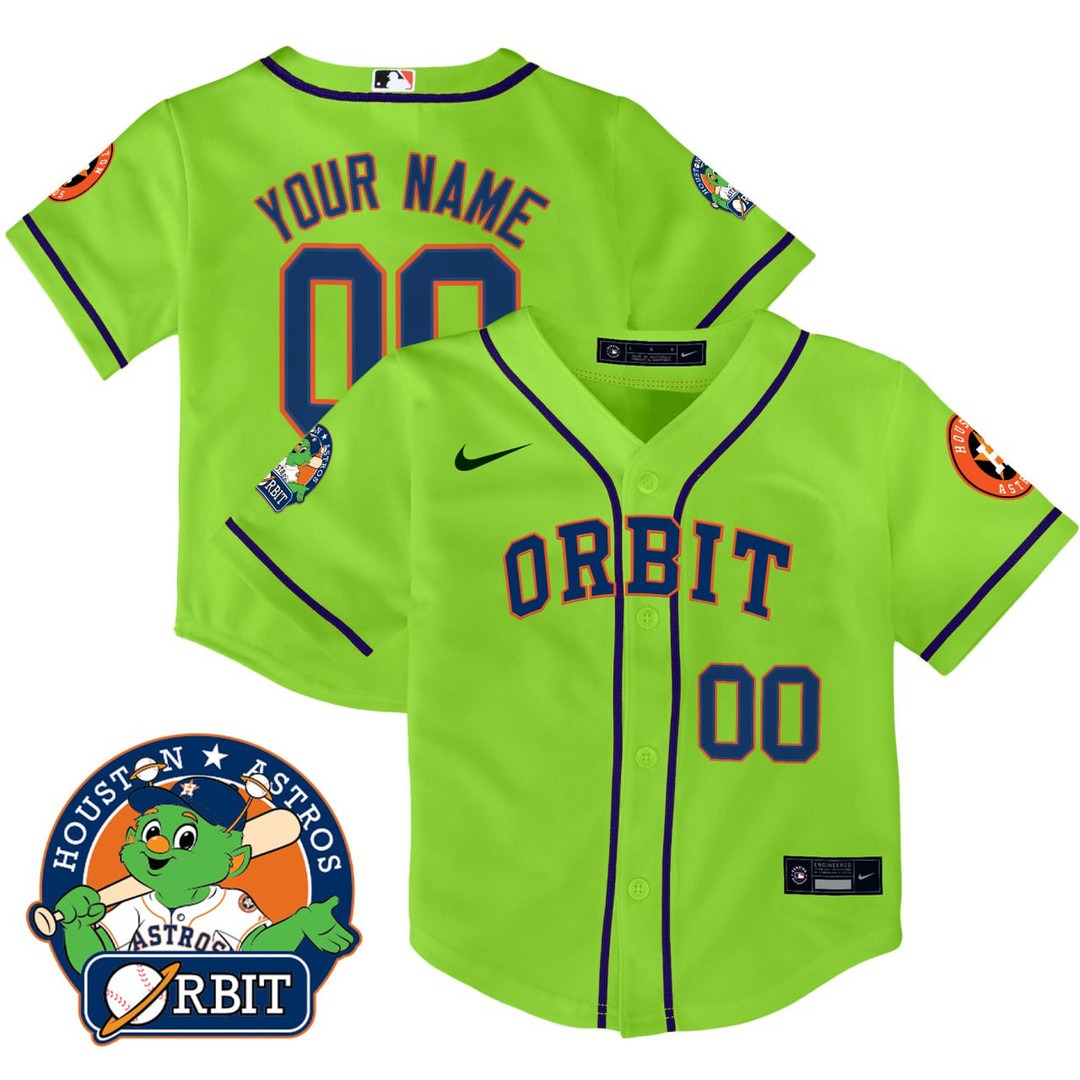 Toddler's Houston Astros Orbit Baby Custom Jersey - All Stitched