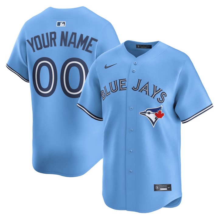 Toronto Blue Jays Light Blue Limited Custom Jersey - All Stitched
