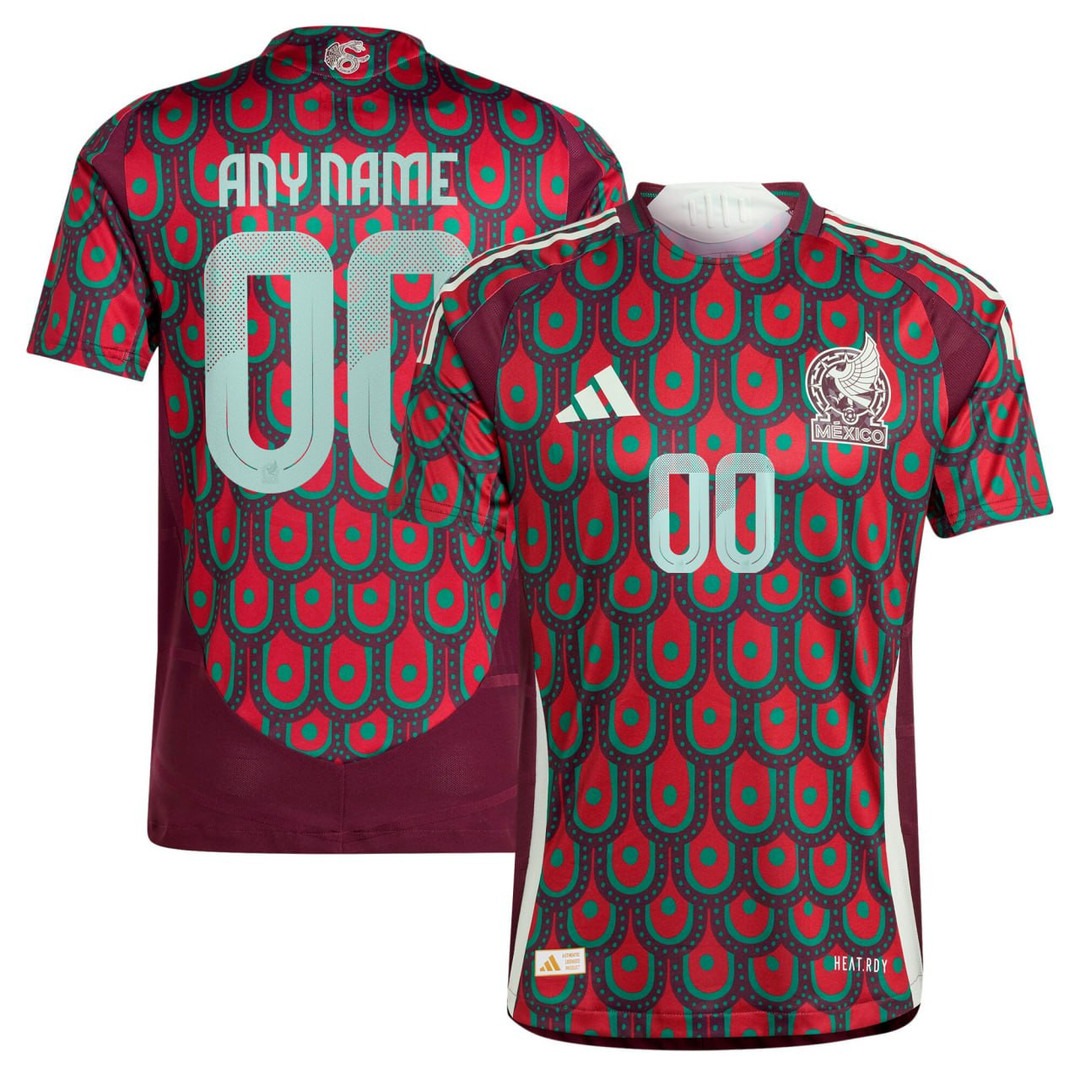 Mexico National Team Burgundy 2024 Custom Jersey
