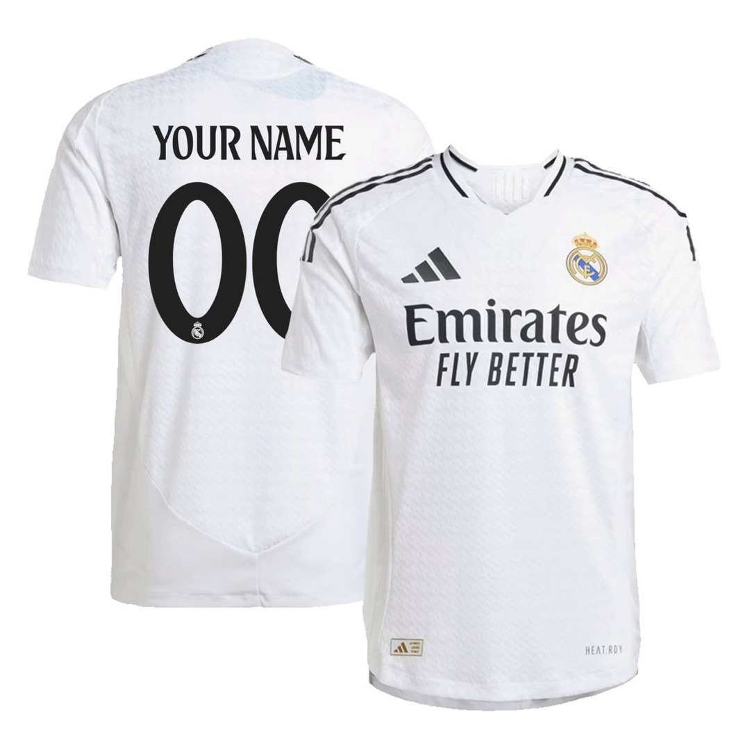 Real Madrid White Custom Jersey - Printed