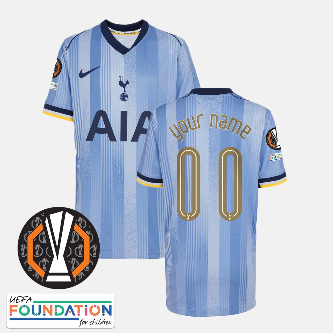 Tottenham Hotspur Away 2024-25 Europa League Winners Custom Jersey