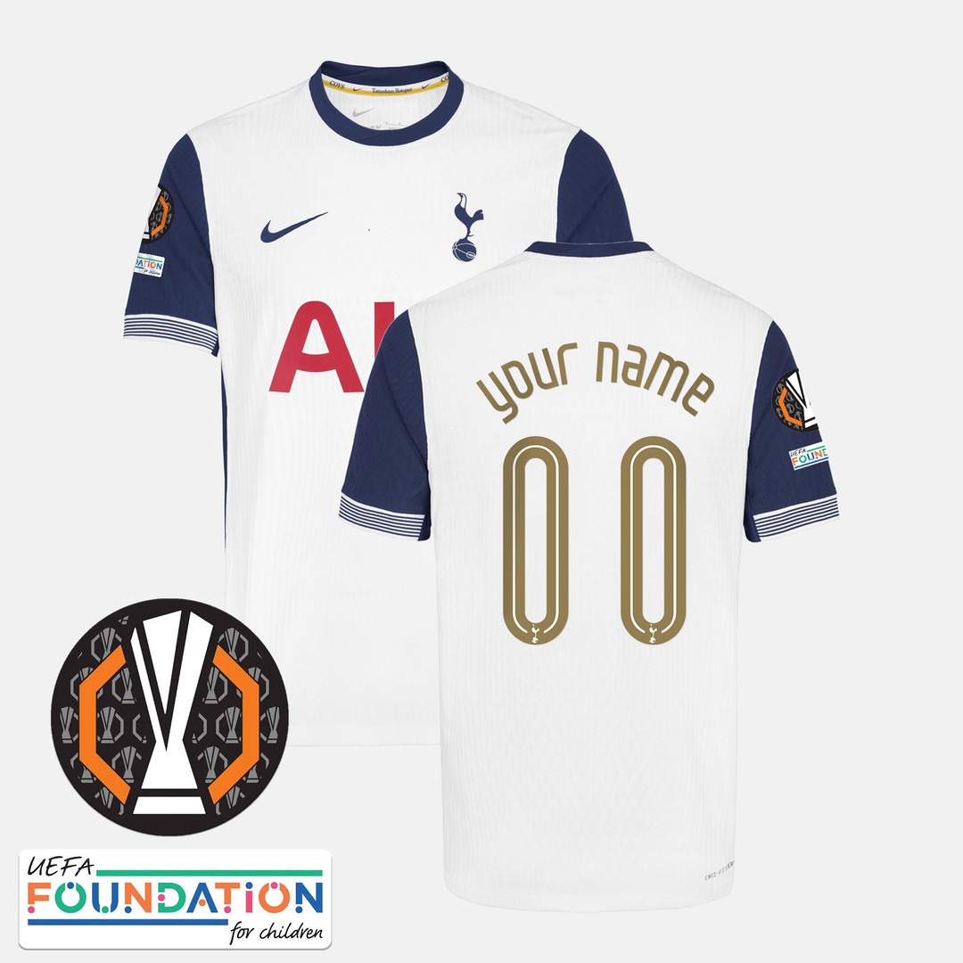 Tottenham Hotspur Home 2024-25 Europa League Winners Custom Jersey