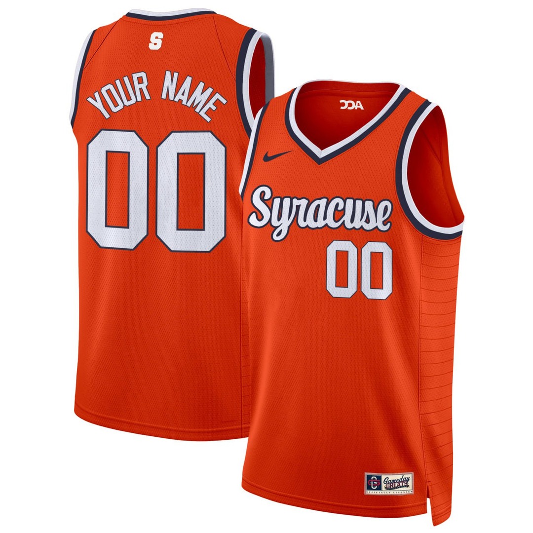 Syracuse Basketball Orange Custom Jersey - All Stitched