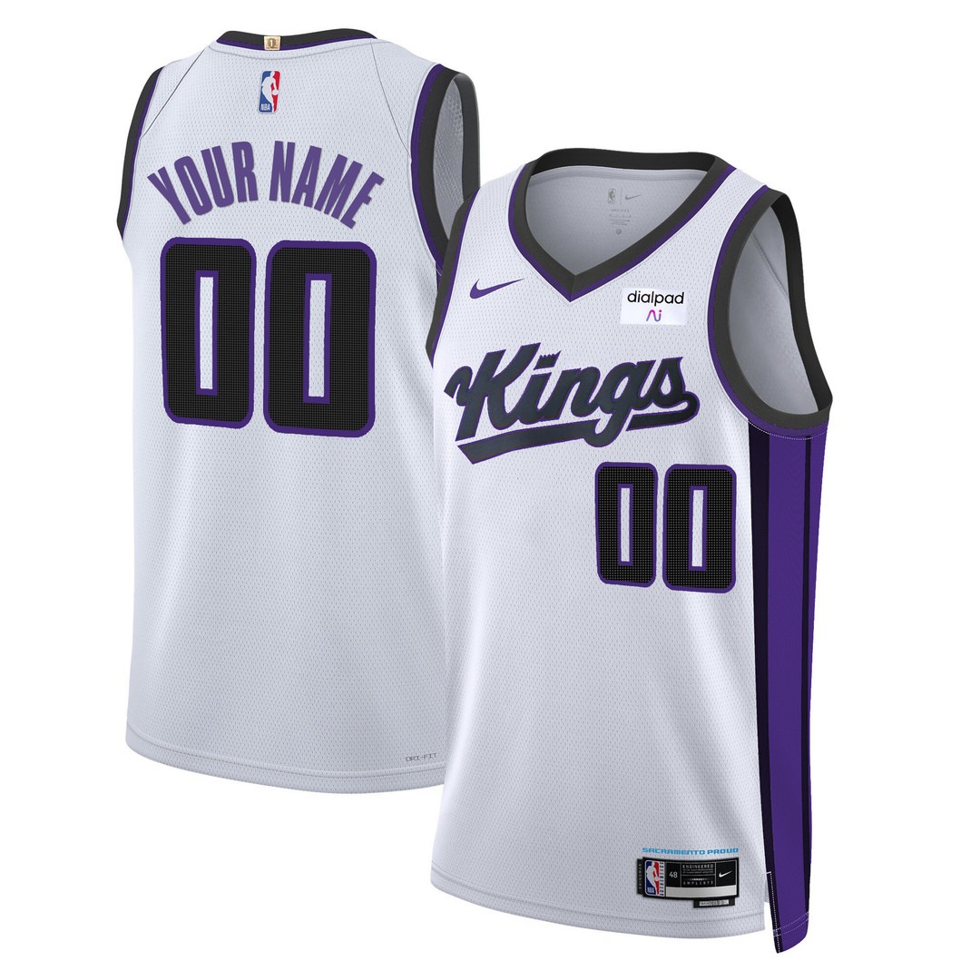 Sacramento Kings 2023-24 Swingman Custom Jersey White - All Stitched