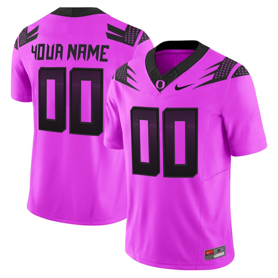 Oregon Ducks Football Pink Custom Jersey - All Stitched