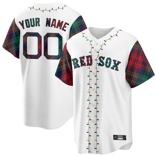 Boston Red Sox Christmas in July Custom Jersey - All Stitched