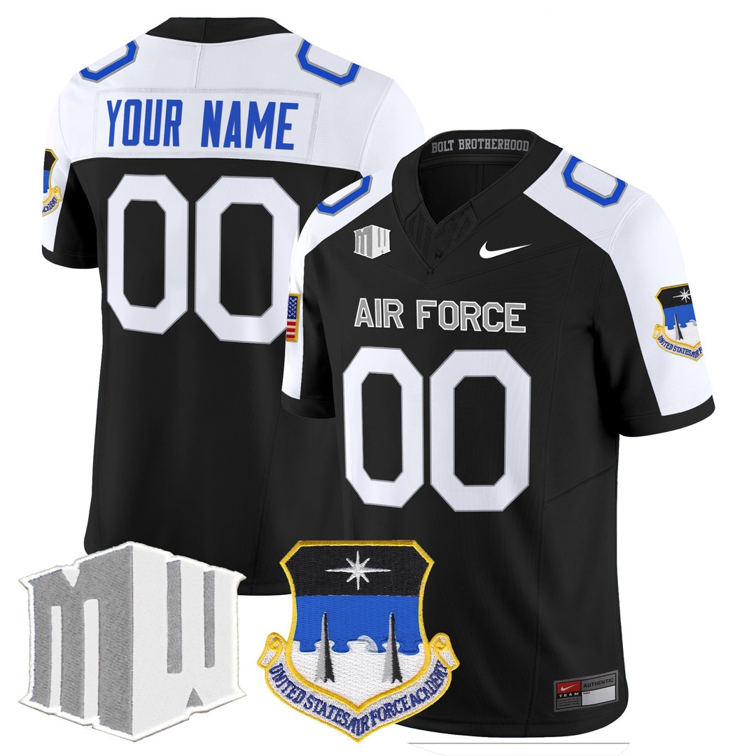 Air Force Falcons 2024 Vapor Limited Custom Jersey Black Alternate - All Stitched