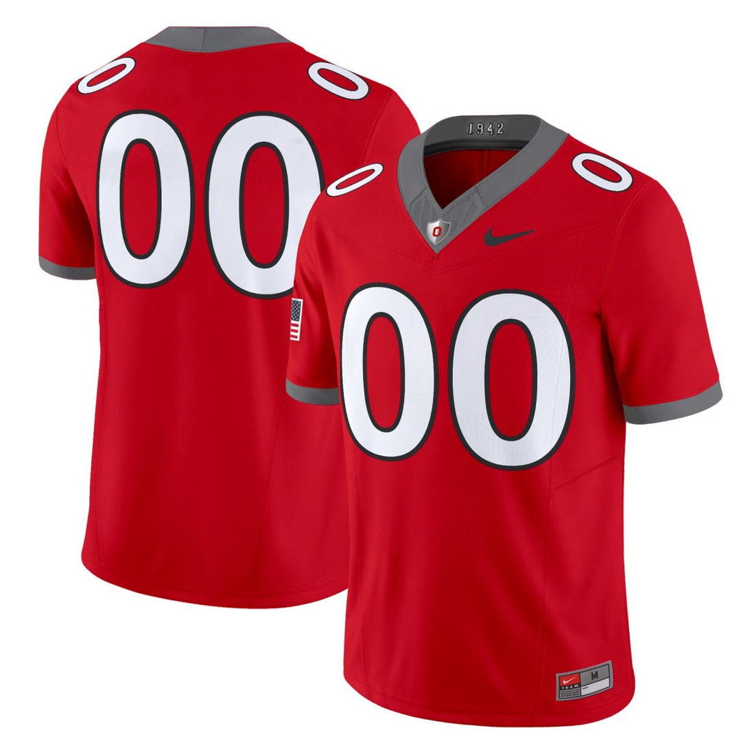 Ohio State Buckeyes 1942 Red Custom Jersey - All Stitched