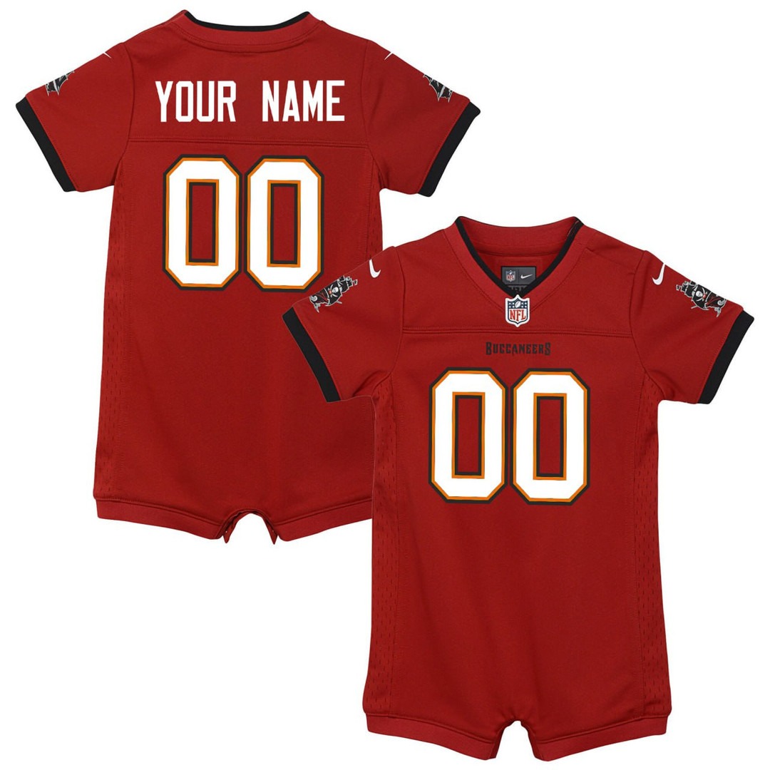 Infant Tampa Bay Buccaneers Baby Red Custom Jersey - All Stitched