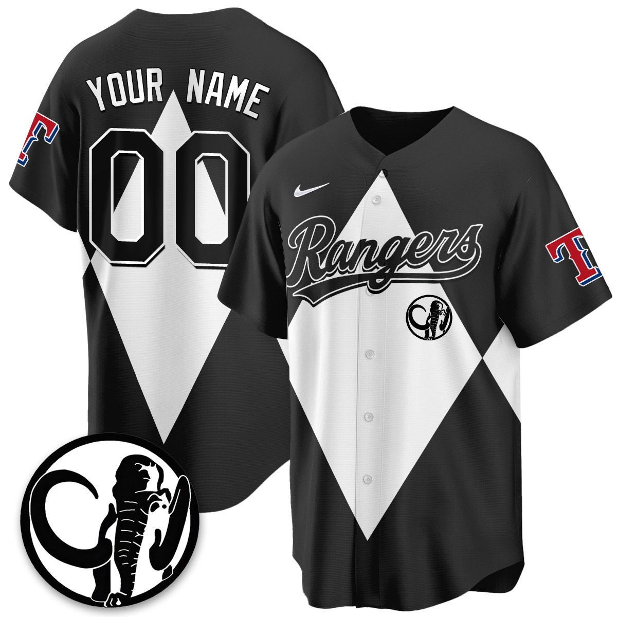 Texas Rangers Power Rangers Active Player Custom Black Limited Jersey - All Stitched
