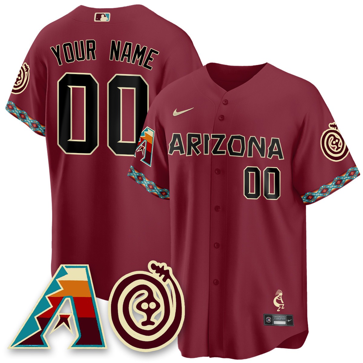 Arizona D-Backs Active Player Custom Red 2025 City Connect Concept Limited Jersey - All Stitched
