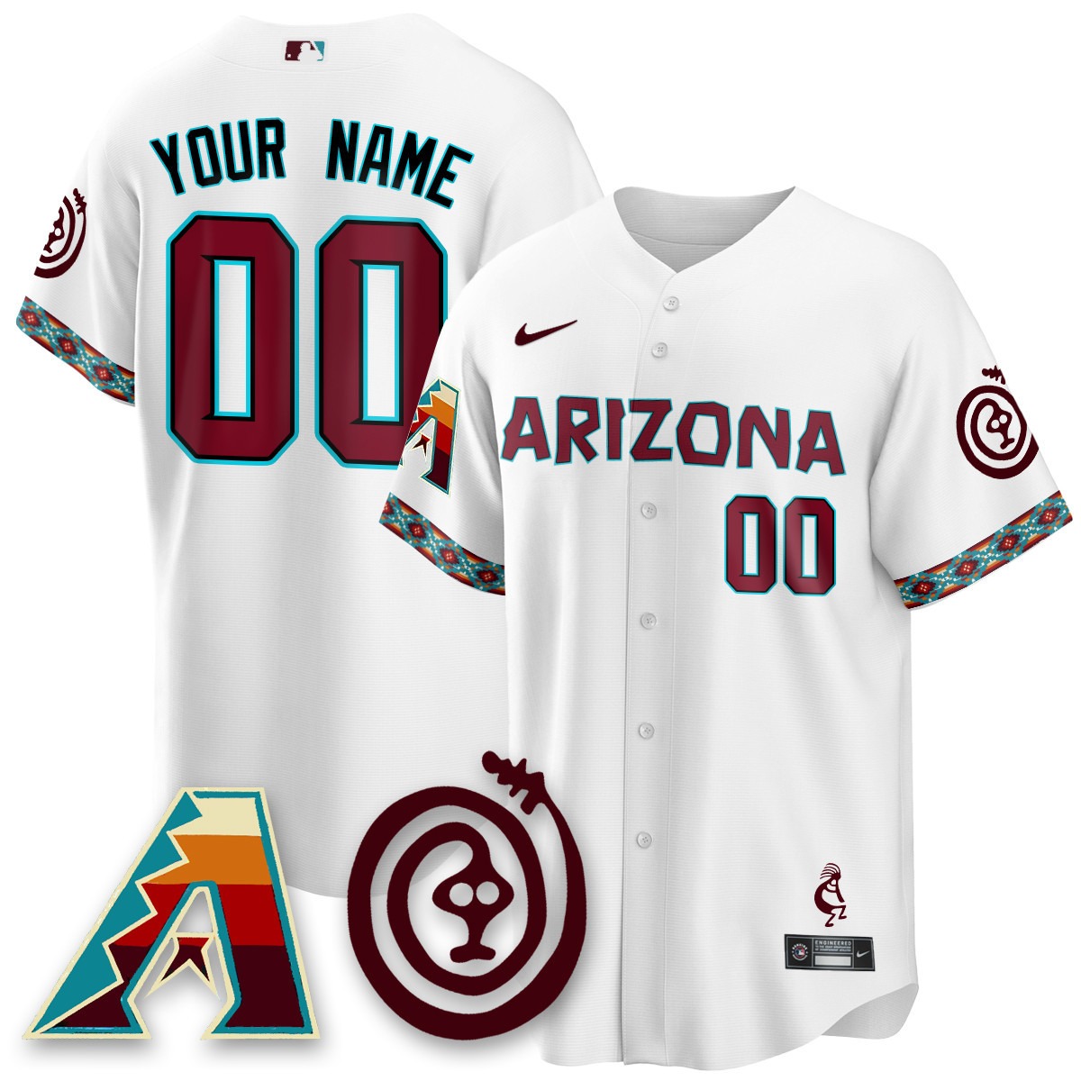 Arizona D-Backs Active Player Custom White 2025 City Connect Concept Limited Jersey - All Stitched