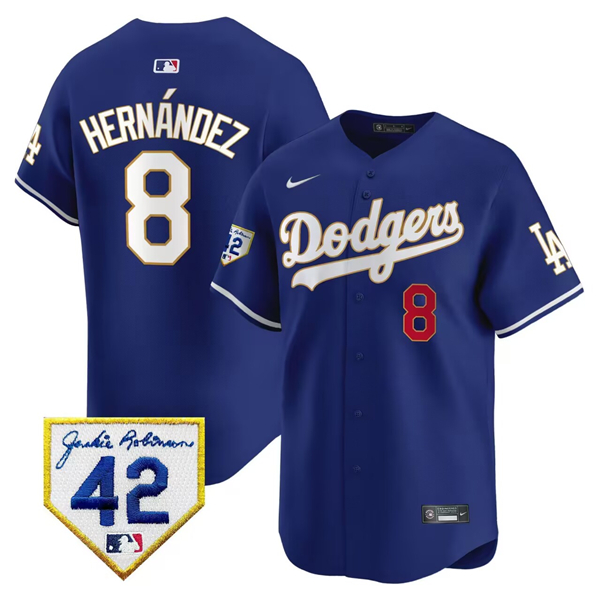 Los Angeles Dodgers ACTIVE PLAYER Custom Royal 2024 Jackie Robinson Patch Limited Stitched Baseball Jersey