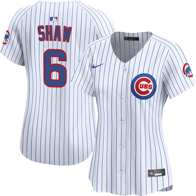 Women's Chicago Cubs #6 Matt Shaw White Home Limited Stitched Baseball Jersey