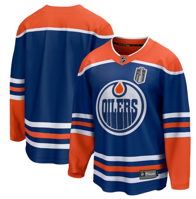 Men's Edmonton Oilers Blank Royal 2025 Stanley Cup Final Home Breakaway Jersey