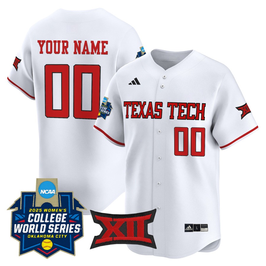 Texas Tech Red Raiders Softball Active Player Custom White 2025 WCWS Limited Stitched Baseball Jersey