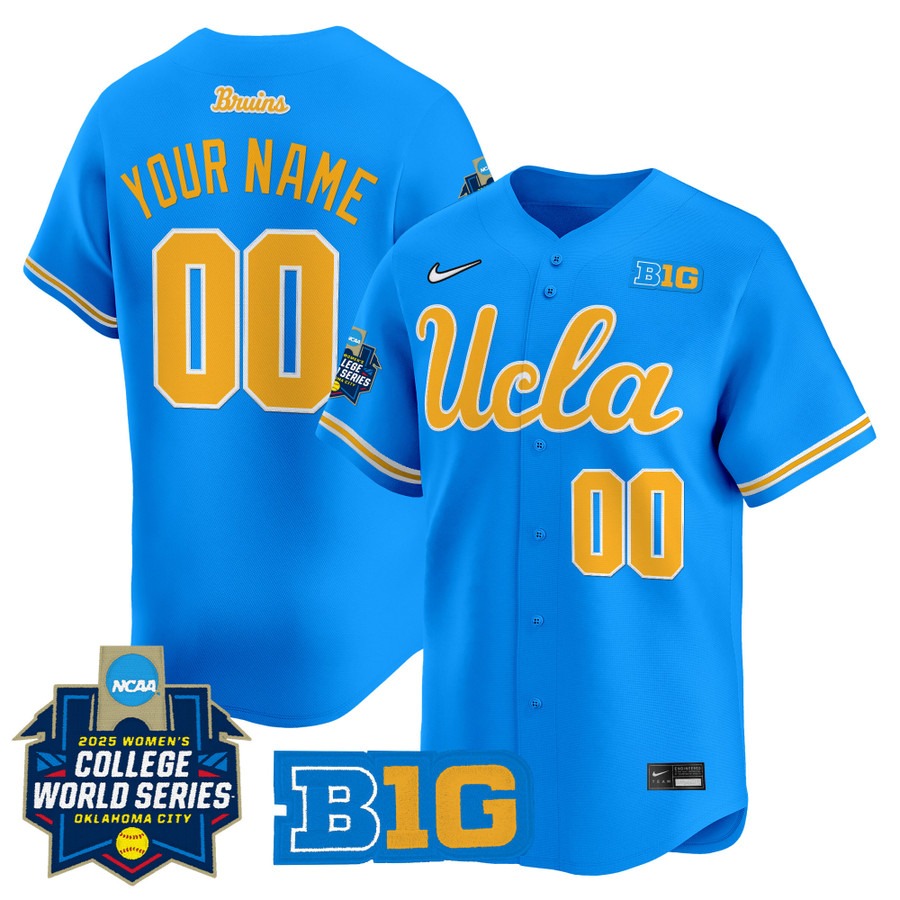 UCLA Bruins Softball Active Player Custom Blue 2025 WCWS Limited Stitched Baseball Jersey