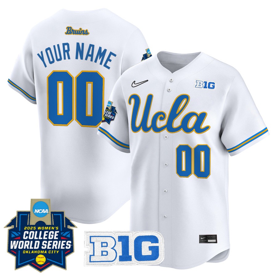 UCLA Bruins Softball Active Player Custom White 2025 WCWS Limited Stitched Baseball Jersey