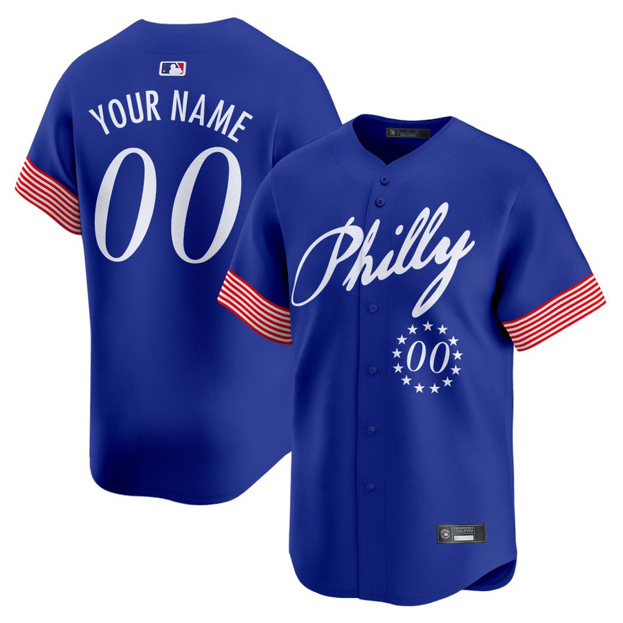 Philadelphia Phillies Active Player Custom Royal 2025 Independence Day Limited Jersey V2 - All Stitched