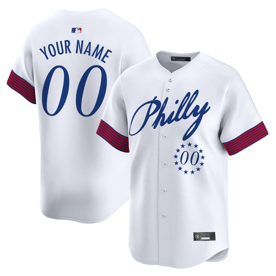 Philadelphia Phillies Active Player Custom White 2025 Independence Day Limited Jersey V2 - All Stitched