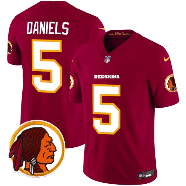 Men's Washington Redskins #5 Jayden Daniels Burgundy F.U.S.E. Limited Stitched Football Jersey