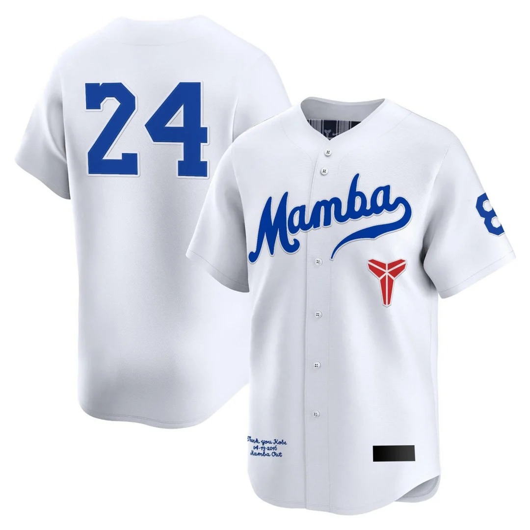 Men's Mamba Baseball Kobe Bryant #24 #8 White Vapor Limited Stitched Jersey
