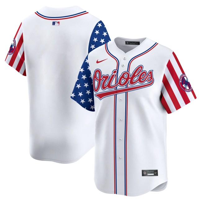 Baltimore Orioles Active Player Custom White 2025 Independence Day Limited Stitched Baseball Jersey