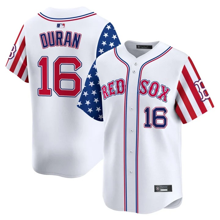 Men's Boston Red Sox #16 Jarren Duran White 2025 Independence Day Vapor Premier Limited Stitched Jersey