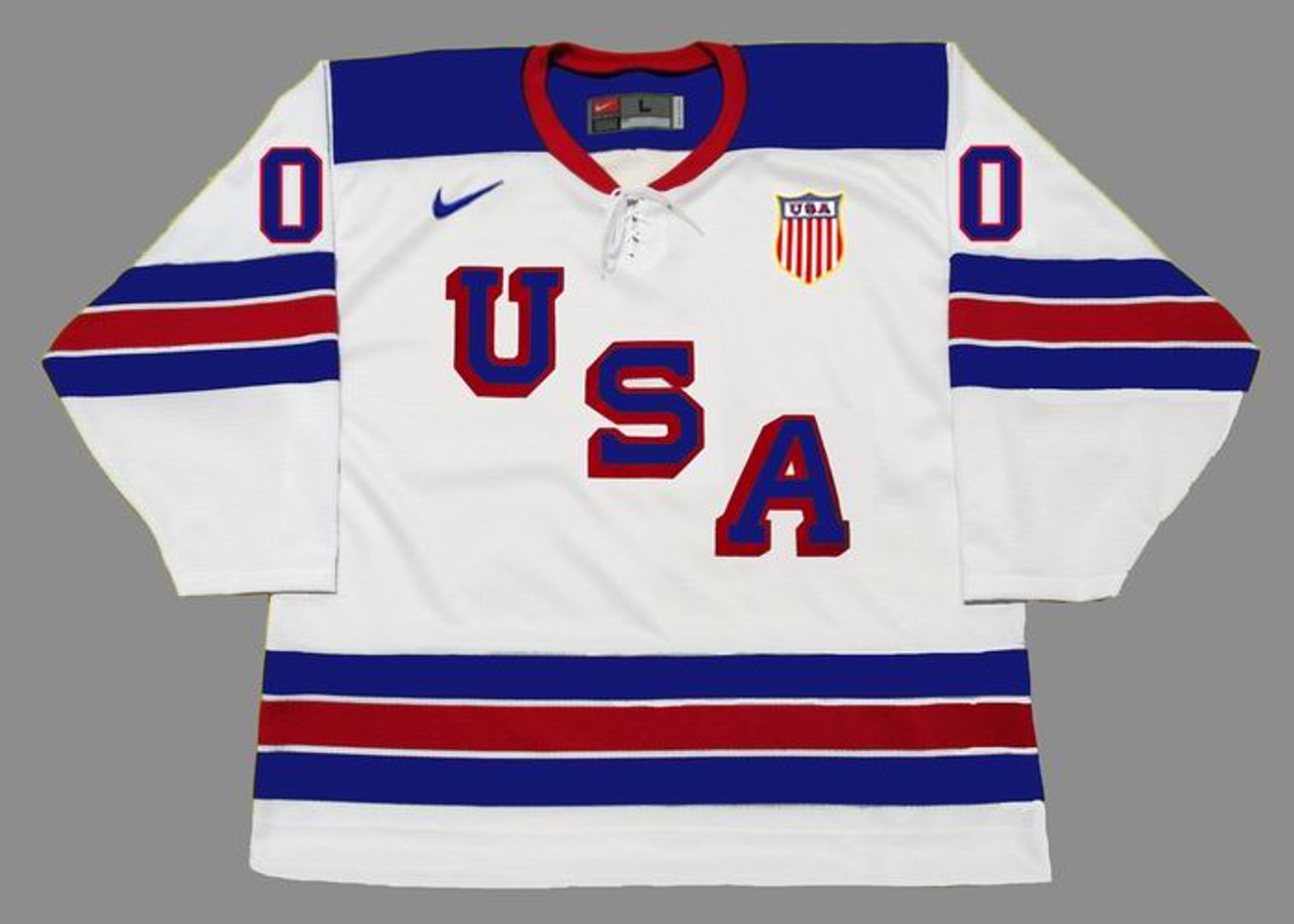 USA Nike Olympic White Stitched Hockey Jersey Customized Any Name & Numbers