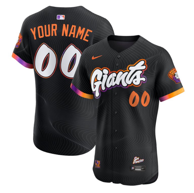Custom San Francisco Giants Black 2025 City Connect Nike Elite Stitched MLB Jersey